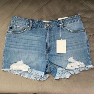 KanCan mid rise distressed shorts